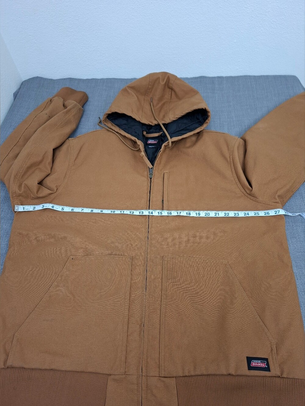 Dickies Insulated Duck Canvas Zip Up Utility Hooded Jacket. XL - Picture 6 of 6